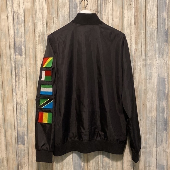 LRG Lifted Research Group Black Jacket African Union National Flags: Mens - Picture 12 of 16